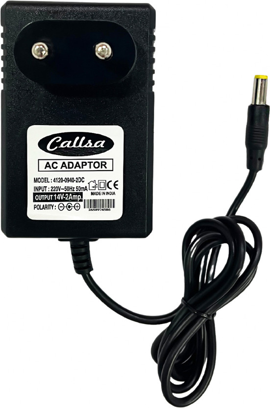 callsa 12V 2Amp Kids Ride On Car, Bike, Jeep Battery Charger with Fast Charging 28 W Adapter(Power Cord Included)
