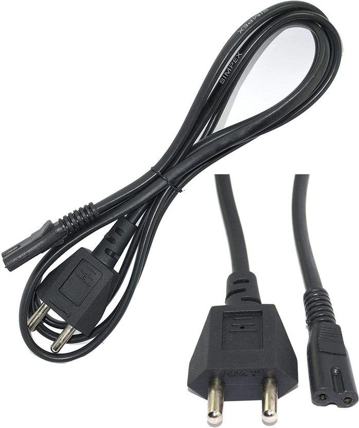 GoodsBazaar 1.5-yard 2 Pin Universal AC Power Cord Philips Type D Cut Main Lead Cable Wires Probe and Tester Electronic Hobby Kit