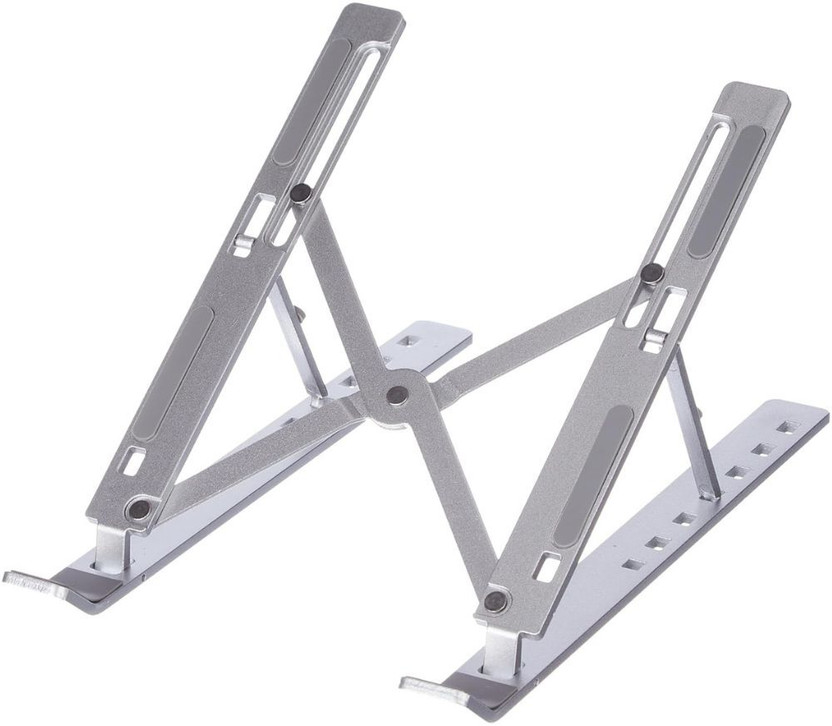 Comfortinglives Multipurpose Aluminium Laptop Stand for Office Home Study and Gaming Setup Multipurpose Aluminium Laptop Stand Aluminium Laptop Stand with Adjustable Height Compatible with Universal Laptops(Silver)