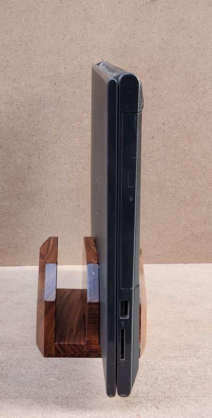OnlineCraft CH7852 Wooden Floor and Desk Stand Rotatable Laptop Stand with Adjustable Height Compatible with 40 - 44cm Laptops(Brown)