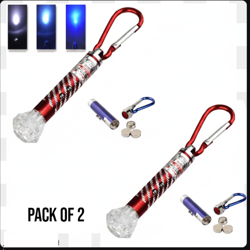 umangmall umangmall LED Flashlight Torch with Magnetic Pickup Tool and Flexible Neck Pack of 2(650 nm, Red) - Flipkart Deal