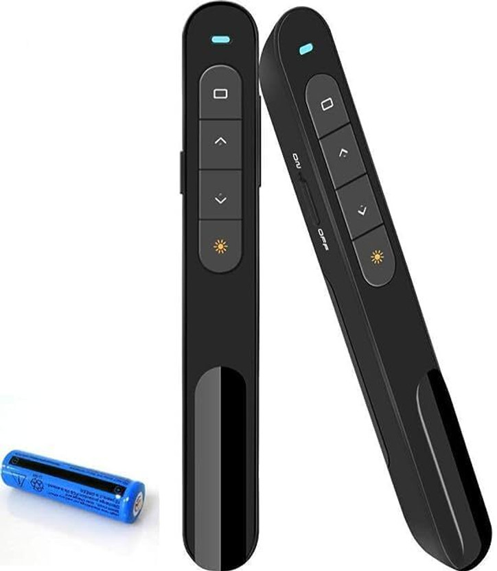 RTS RTS Wireless Laser Pointer Presentation Clicker | PPT Slide Changer with USB Remote Wireless PowerPoint Slide Changer with Laser Presenter(Black) - Flipkart Deal