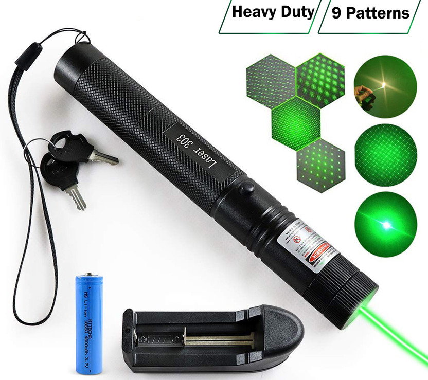 NextTech Rechargeable Green Laser Pointer Powerful Laser Pen for Party, Disco Lite(900 nm, Green)