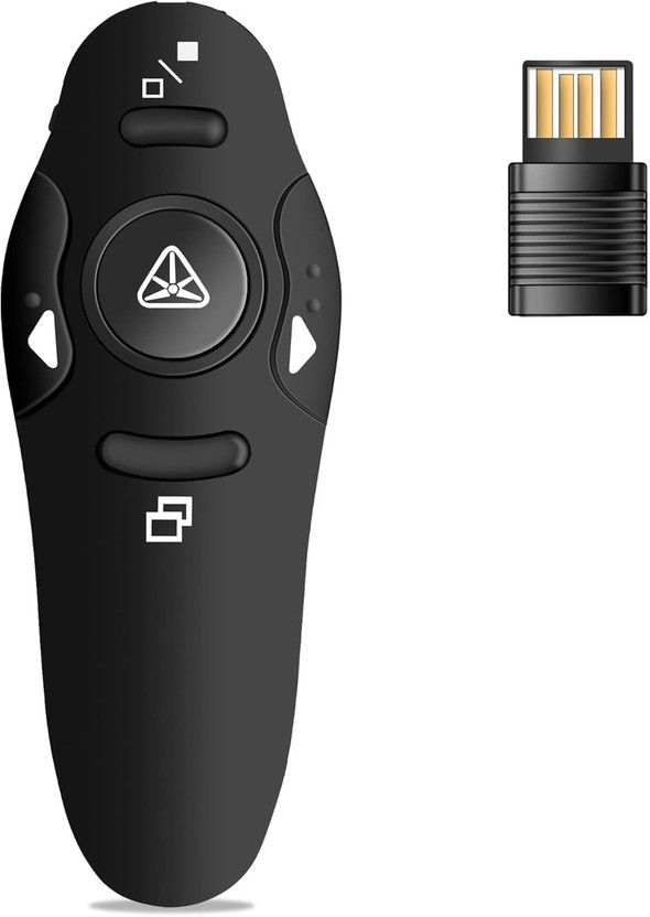 OG X NEXA WITH DEVICE Wireless Presenter Clicker USB Remote for PowerPoint PPT(9.144 nm, Red)