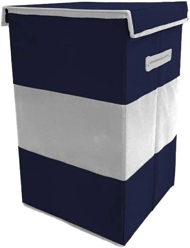 DIVINE 70 L Grey, Black Laundry Basket(Non Woven)