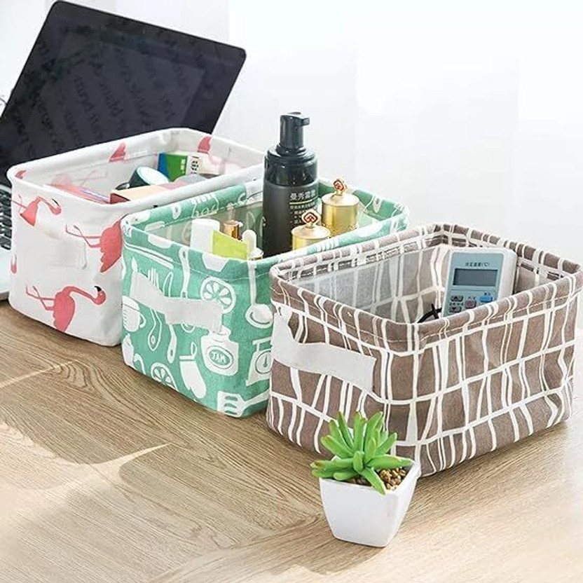 JiyanEcommerce 6 L Multicolor Laundry Stool/Storage(Cotton)