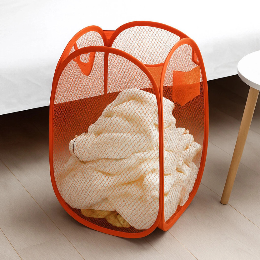 KUBER INDUSTRIES 20 L Orange Laundry Bag(Nylon)