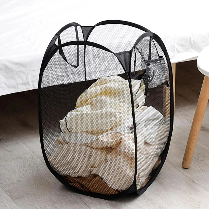 KUBER INDUSTRIES 20 L Black Laundry Bag(Nylon)