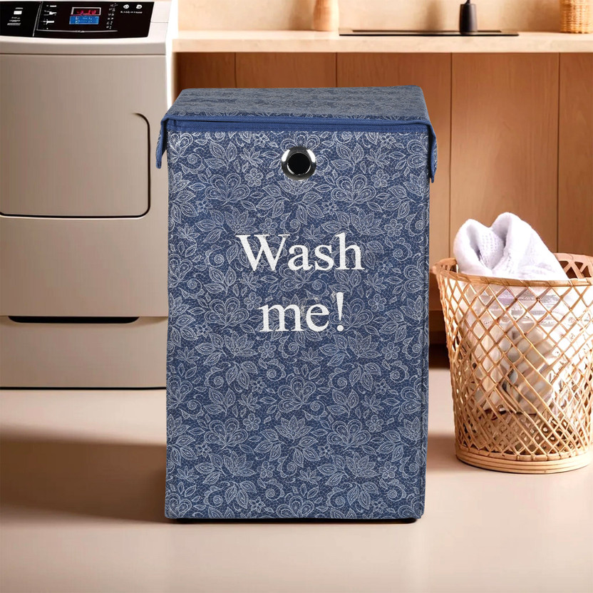 KUBER INDUSTRIES 75 L Blue Laundry Basket(Non Woven)