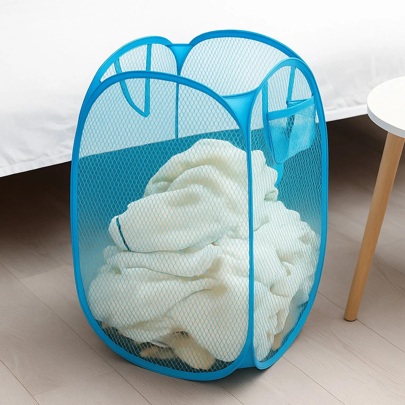 KUBER INDUSTRIES 20 L Light Blue Laundry Bag(Nylon)