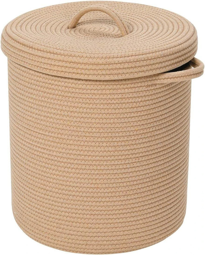 SIYA TEXTILES 40 L Brown Laundry Basket(Cotton)