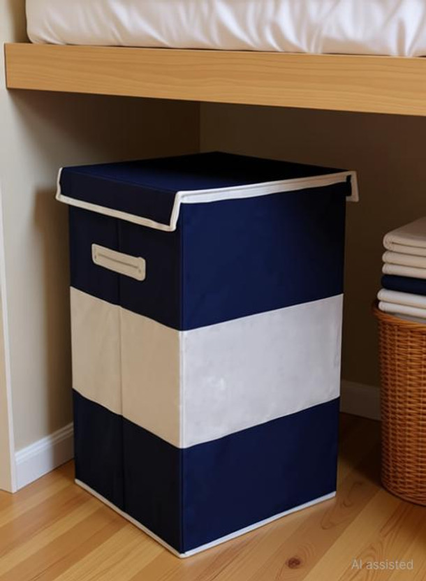 Flipkart SmartBuy 70 L Grey, Blue Laundry Basket(Non Woven)