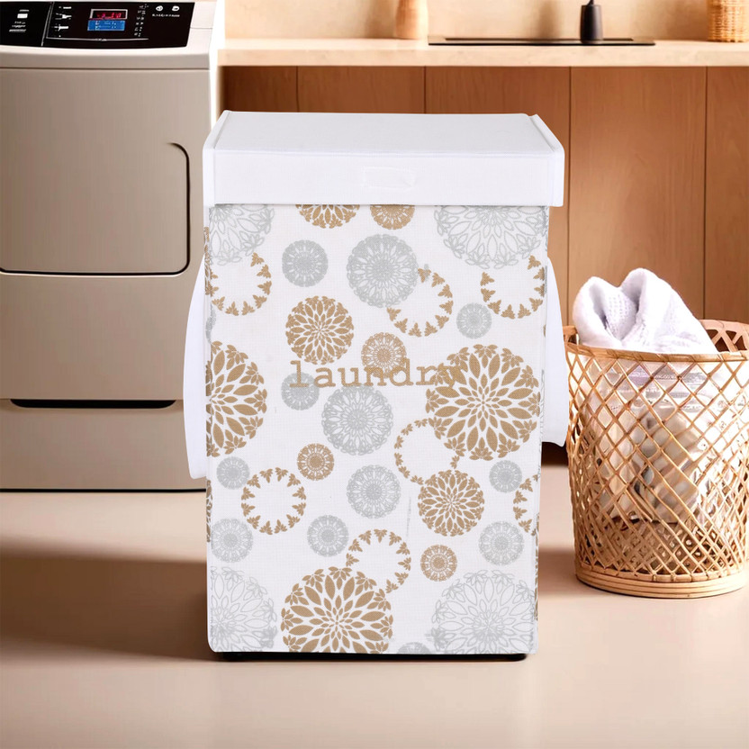 KUBER INDUSTRIES 75 L White Laundry Basket(Non Woven)