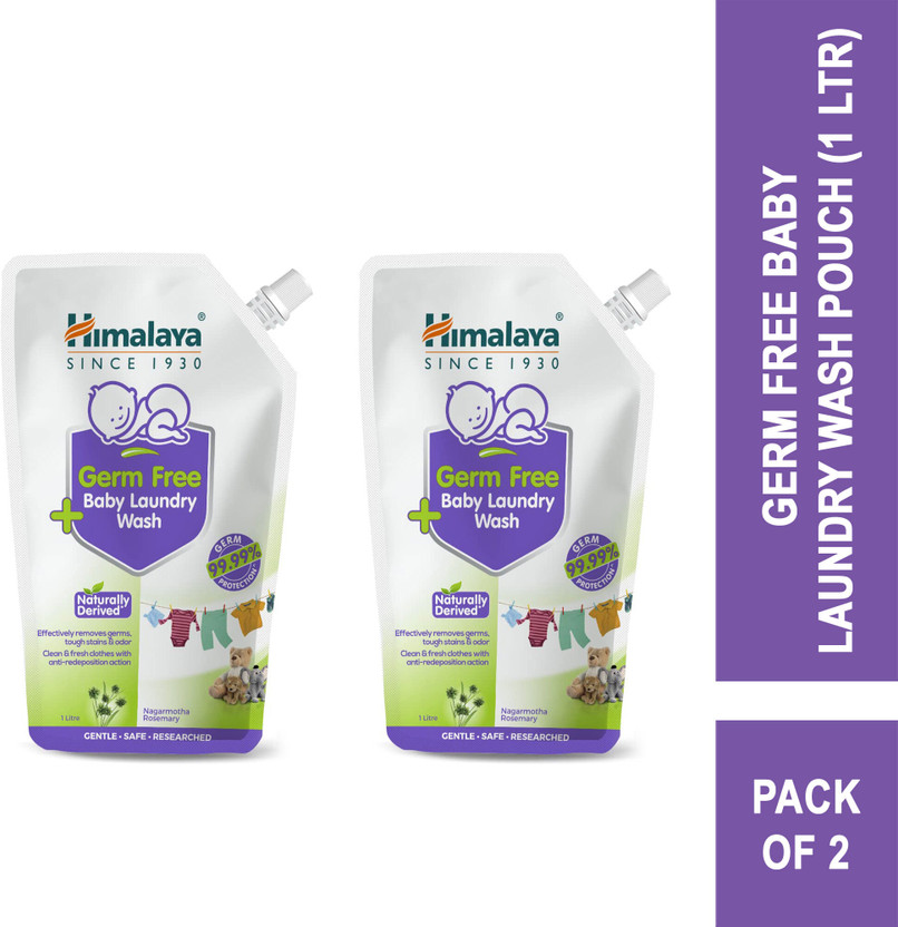 HIMALAYA GERM-FREE Baby Laundry Wash Pouch 2Ltr Lime Liquid Detergent(2000 ml)