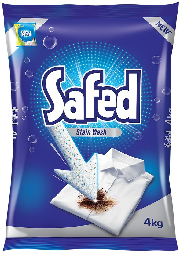 Safed Stain Wash Detergent Powder Pouch(4 kg)