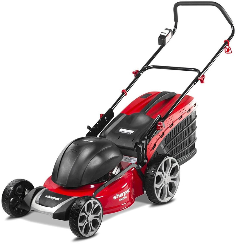 Sharpex Electric Lawn Mower With Grass Catcher - 18" Blades - 1 PH 1800W Electric Lawn Mower 18''Blade, 70L Catcher, Adjustable Height, 2.5HP Motor AC Adapter Push Lawn Mower(18 inch)