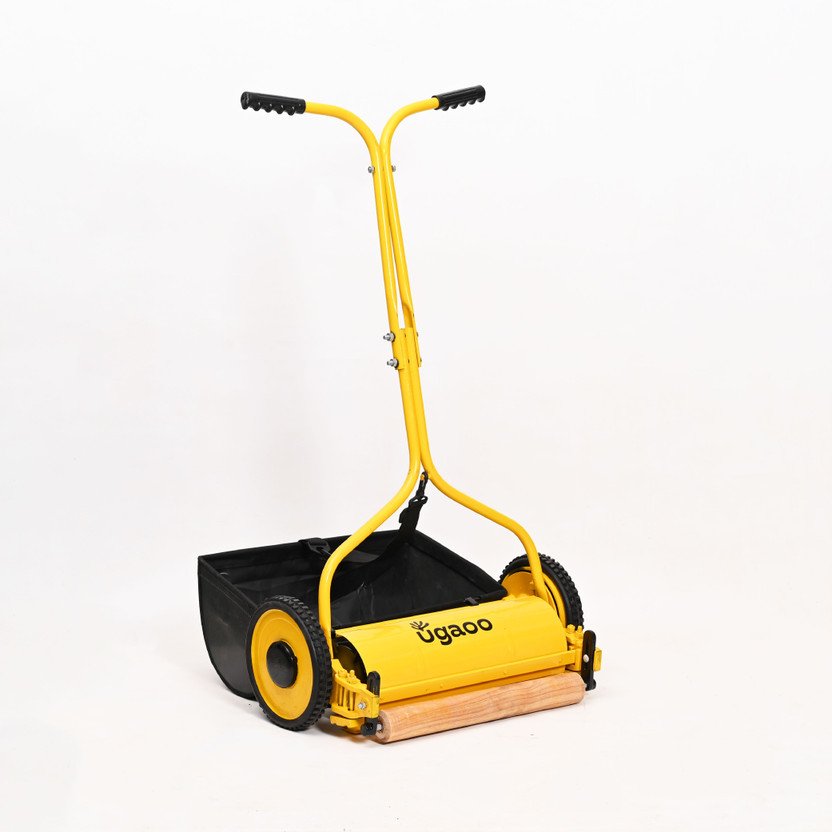 UGAOO Push Manual with Grass Catcher Manual Push Lawn Mower(15 inch)