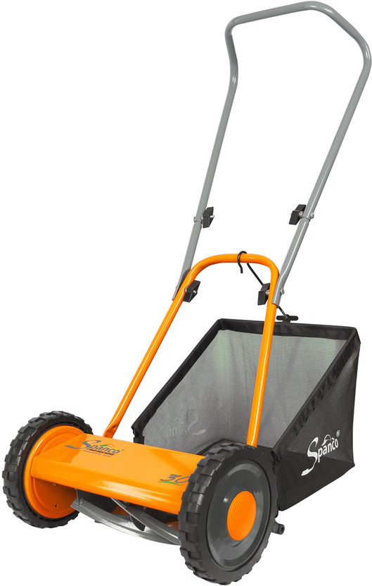SPANCO SPANCO Manual Push Reel Lawn Mower with Grass Catcher, 6 Steel Blades 12-28mm Height Adjust for Home Gardens, Residential Lawns, Parks & Landscaping Manual Push Lawn Mower(11.8 inch) - Flipkart Deal