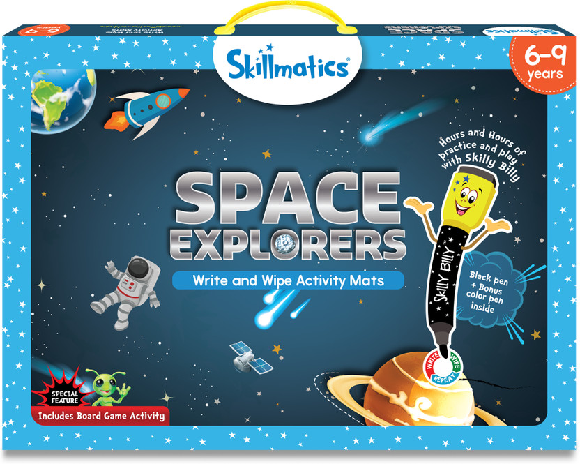 Skillmatics Skillmatics Educational Game - Space Explorers, Reusable Activity Mats for Kids Ages 6 to 9(Multicolor) - Flipkart Deal