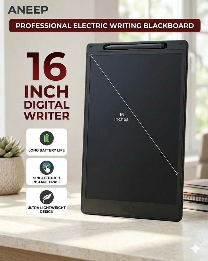 Aneep 16 INCH LCD WRITING PAD (Multicolor) WITH STYLUS PEN(Black)