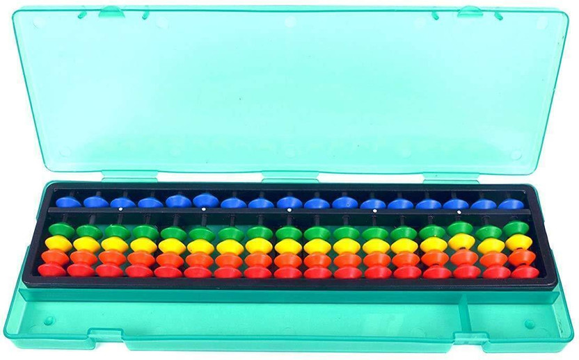 GR Trend Abacus Math Learning Tool 17 Rod Multicolor Abacus with Box(Multicolor)