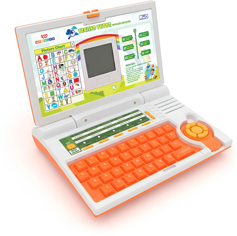 Wembley Kids Laptop Computer Toy Electronic Alphabet Number Learning & Educational Toy(Orange)