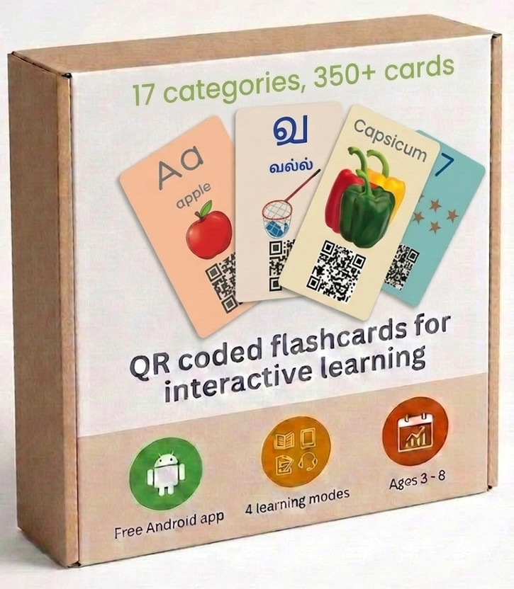Srrt Kidz Tamil Uyir Ezhuthukkal with Nusery Kit (JUMBO Pack) + LEARNING APP for Kids 2-6(Multicolor)