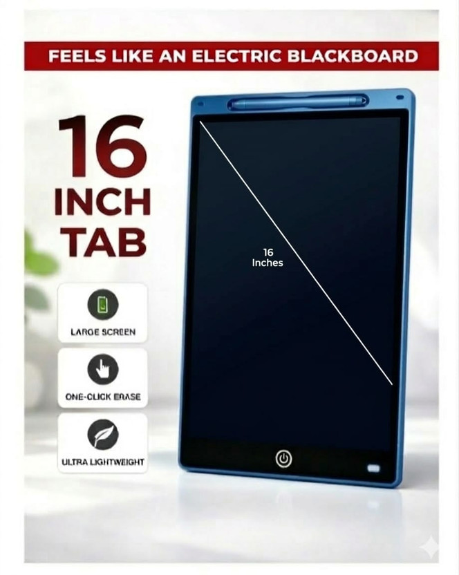 Aneep 16 INCH LCD WRITING PAD (BLUE) WITH STYLUS PEN(Blue)