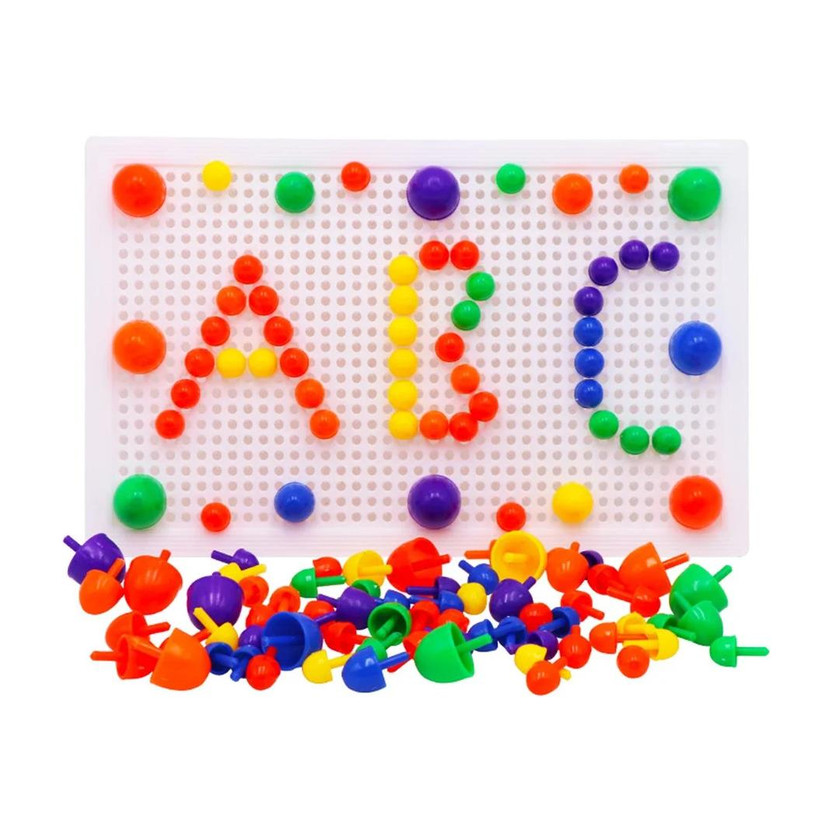 TECHNOCHITRA Kids Peg Board Puzzle Educational Toys Gift Set(Multicolor)