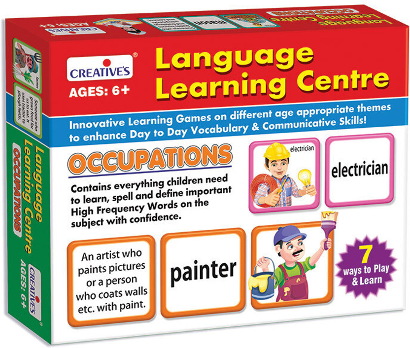 CREATIVE'S Language Learning entre - Occupations (120 Game cards & Activity Guide )(Multicolor)