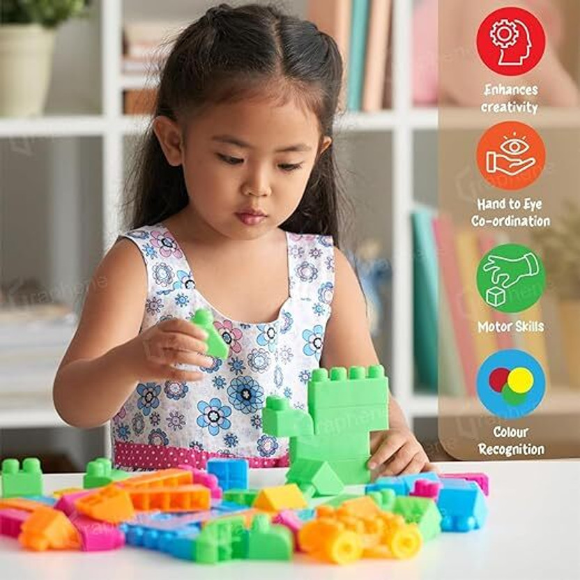 AArozworld AArozworld Kids Toy Building Blocks Bricks for Kids 100pcs(Multicolor) - Flipkart Deal