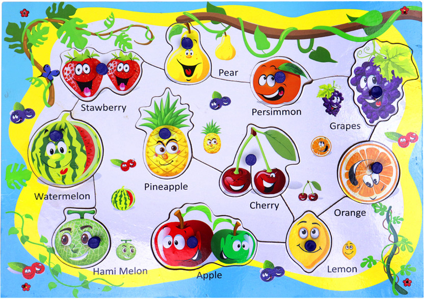 Wow The Toy Fruit Wooden Puzzle Toys Game For Kids Education Toys For School Learning(Multicolor)