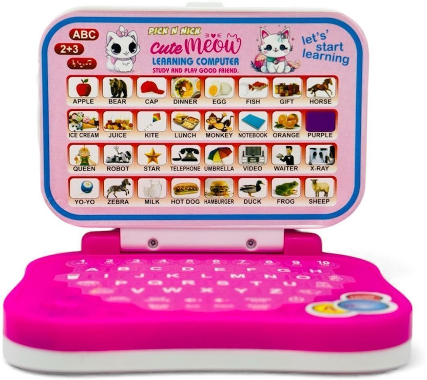 himanshu tex Educational Computer ABC and 123 Learning Kids Laptop with LED Display and Music(White)