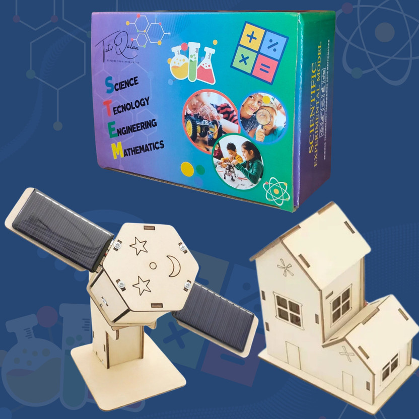 TATV QALAA DIY Artificial Satellite and Snow Machine toy | STEM Educational Toys for Kids(Beige)