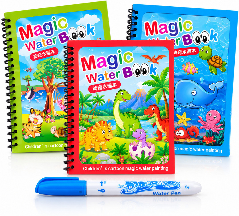 Clarabelle Clarabelle Magic water book - Colour book with 1 Disc Pack of 3(Multicolor) - Flipkart Deal