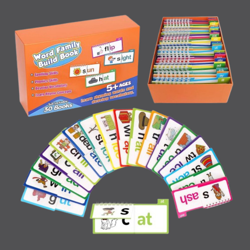 Elevra Core Phonics Concept Books with Spiral Binding and Box(Multicolor)