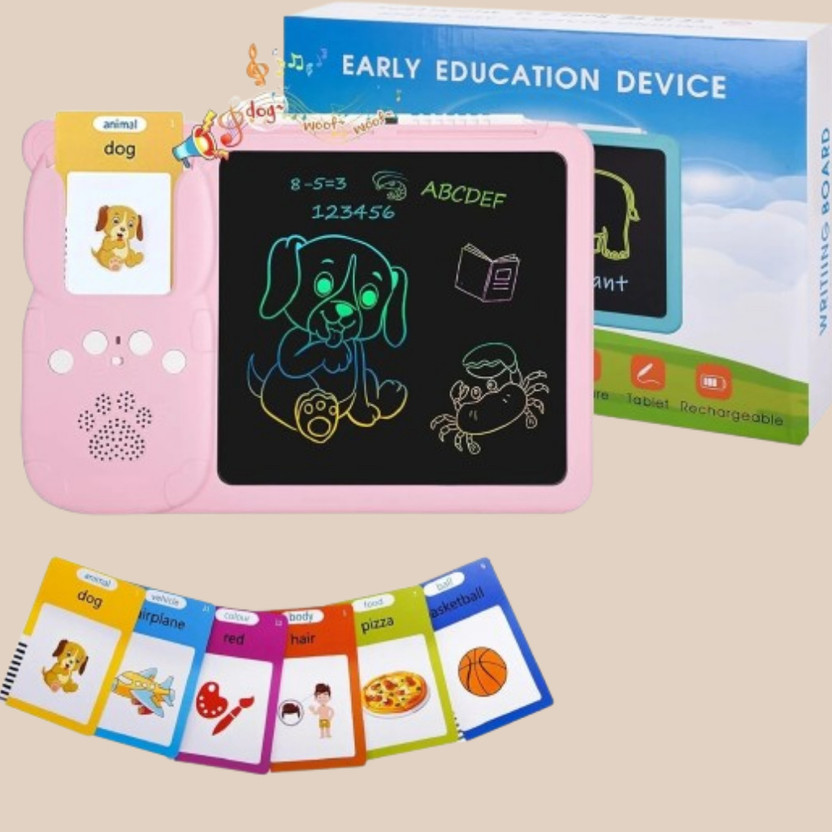 KIDSDREAMS Digital Study Pad 2 in 1 Talking Flash Cards With LCD Writing Tablet(Multicolor)