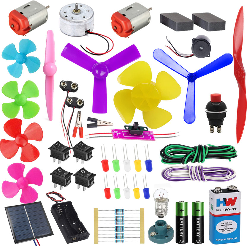NEXT GEEK School Science Project Kit DC Motor kit 70+ Experiment STEM(Multicolor)