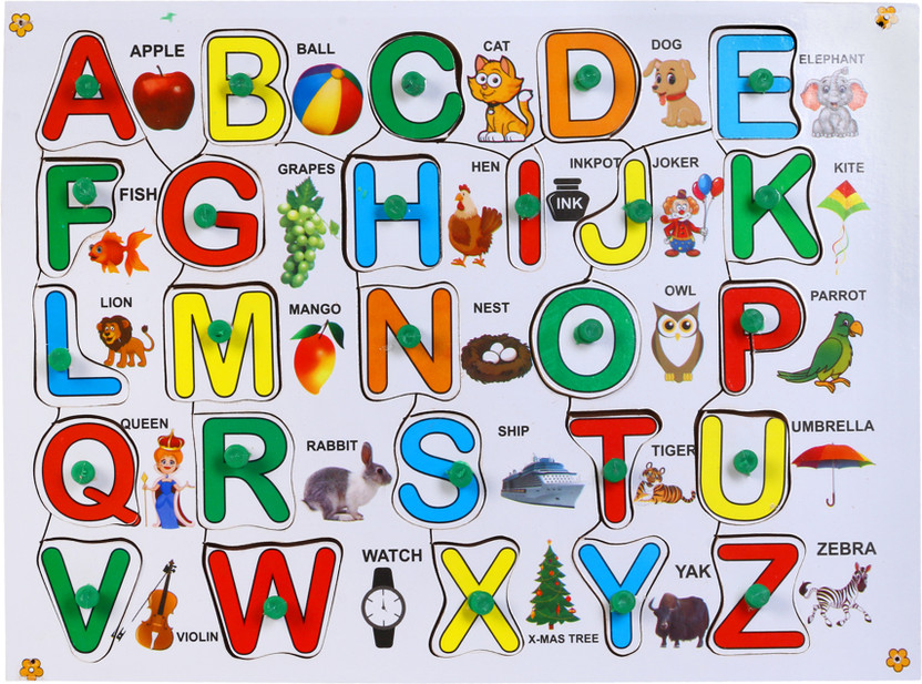 Wow The Toy Educational Learning ABC Letters Puzzle Board Toy For Kids(Multicolor)