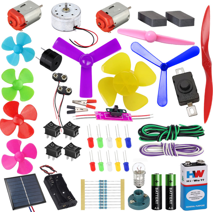 NEXT GEEK School Science Project Kit DC Motor kit 70+ Experiment STEM(Multicolor)