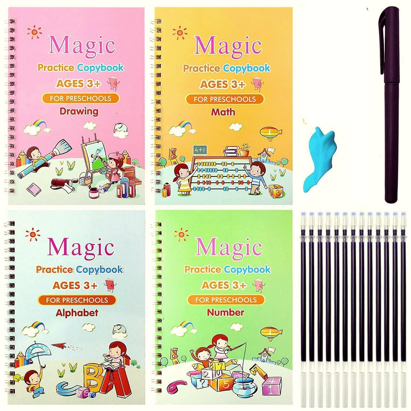 crockdile crockdile Craft Your Own Fonts: Magic Practice Copybook Set with Pens and Grip(Orange) - Flipkart Deal