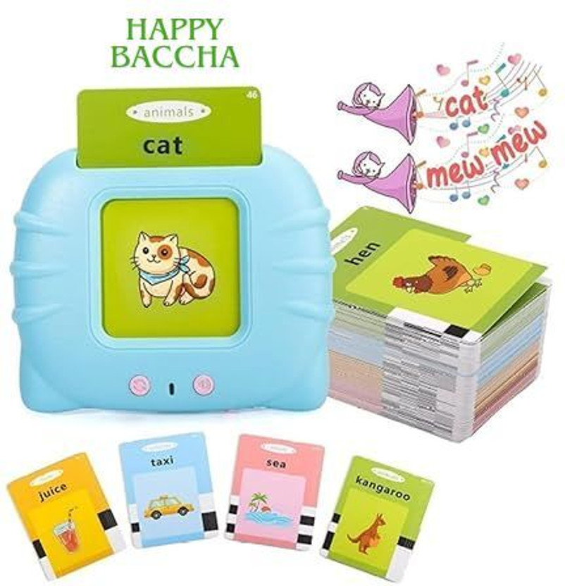 HAPPY BACCHA Preschool Study Talking Flash Card Toy(Multicolor)
