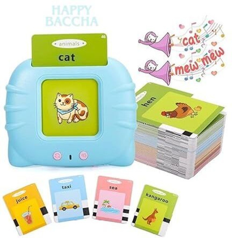 HAPPY BACCHA Interactive Kids Flash Card Study Machine(Multicolor)