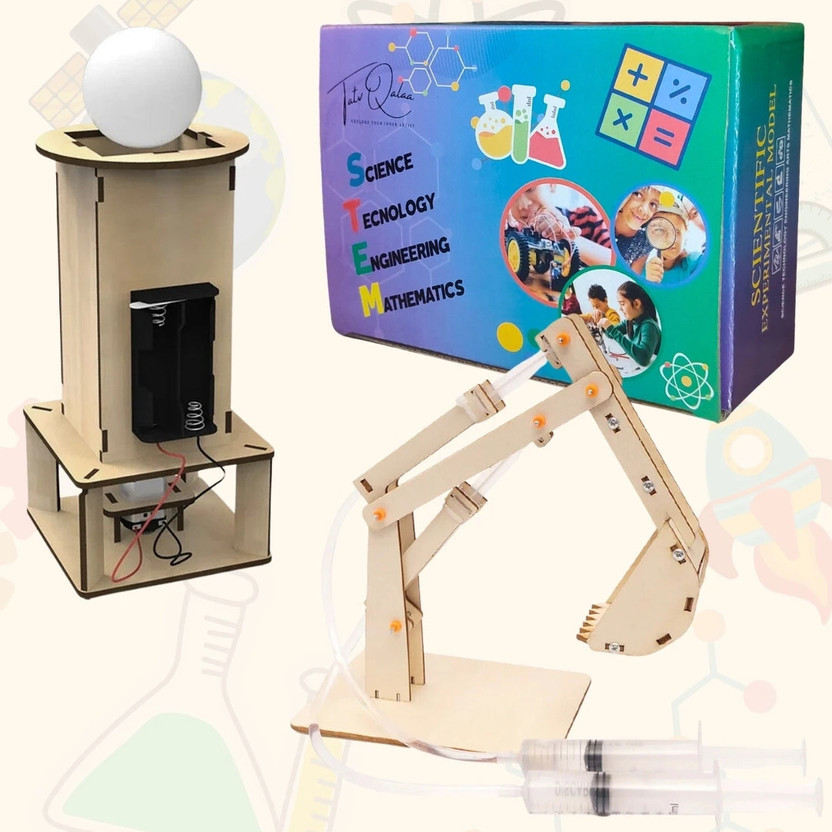 TATV QALAA 2 in 1 STEM Projects Educational Learning Toys for Kids- (Working Model)(Beige)