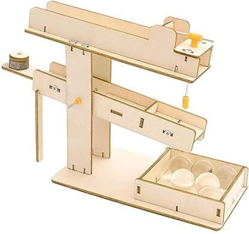 TATV QALAA DIY Wooden Ball Seesaw Science Toy Experiment Educational Project for Kid(Beige)