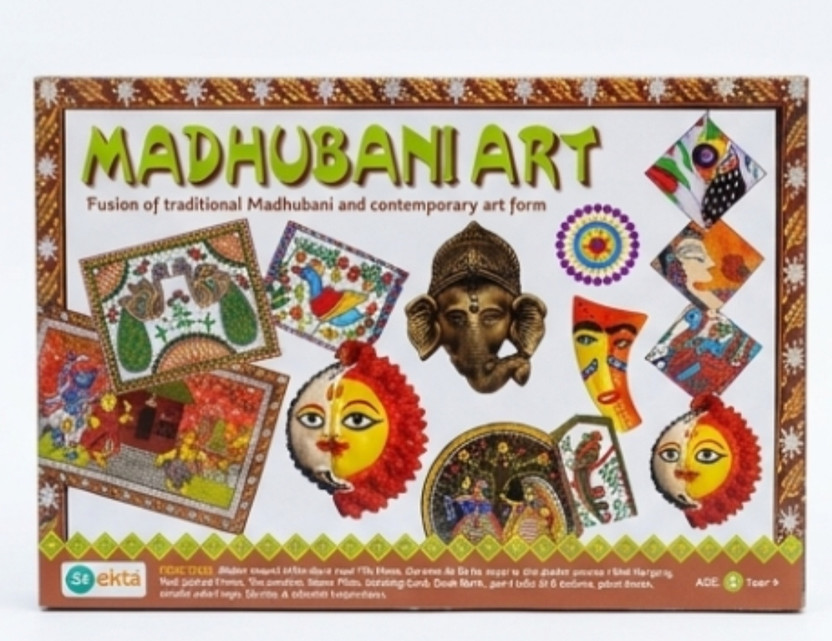 KoAan Toys DIY Madhubani Art Kit for Kids Molding and Painting set, Traditional Craft Kit(Multicolor)