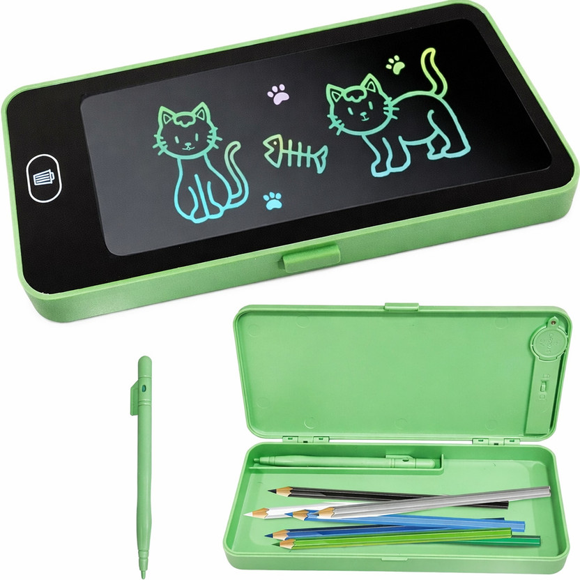 ANSHAURA LCD Drawing Tablet Pencil Case Combo for Kids with Stylus Pen(Multicolor)