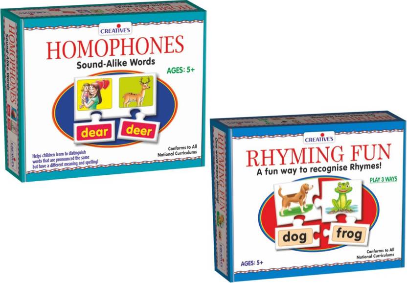 CREATIVE'S Homophones + Rhyming Fun Vocabulary Building games for