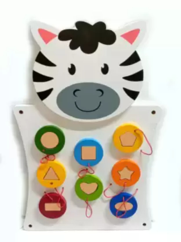 giraffe play store Zebra Activity Wall Learning Shape Toys Toddler Activity Center(Multicolor)