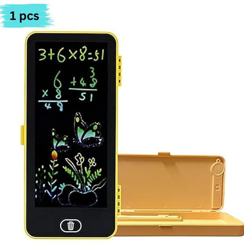 AMACO LCD Writing Pad ,Electronic Writing & Drawing Slate with Geometry Box ST664(Multicolor)